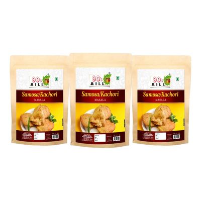 90's MILL Rich Aloo Samosa | Samosa Kachori Masala| Punjabi Samosa Kachori Masala | Mini Samosa Masala Natural And Fresh||Perfect Blend of Aromatic Spices Samosa Kachori Masala-240Gx3Pk