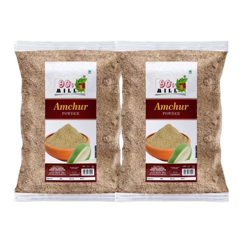 90's MILL Alphonso Dry Mango Powder||Amchur Powder/Dry Mangoes Powder/Amchoor Powder|Aamchur Powder/Maanga Thool/Maanga Podi Rich In Antioxidants,Vitamins A, C, D, B6-980Gx2Pk