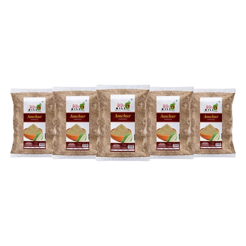 90's MILL Alphonso Dry Mango Powder||Amchur Powder/Dry Mangoes Powder/Amchoor Powder|Aamchur Powder/Maanga Thool/Maanga Podi Rich In Antioxidants,Vitamins A, C, D, B6-190Gx5Pk