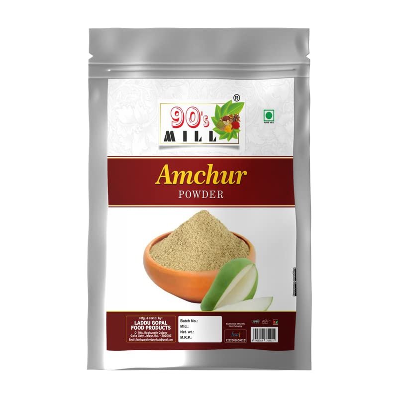 90's MILL Dry Green Mango Powder|Khatai or Khata powder/Kachi Keri Powder/Aam Churn|Amchur Powder/Dry Mango Powder/Amchoor Powder/Aamchur Powder/Maanga Thool/Maanga Podi-980Gx1Pk