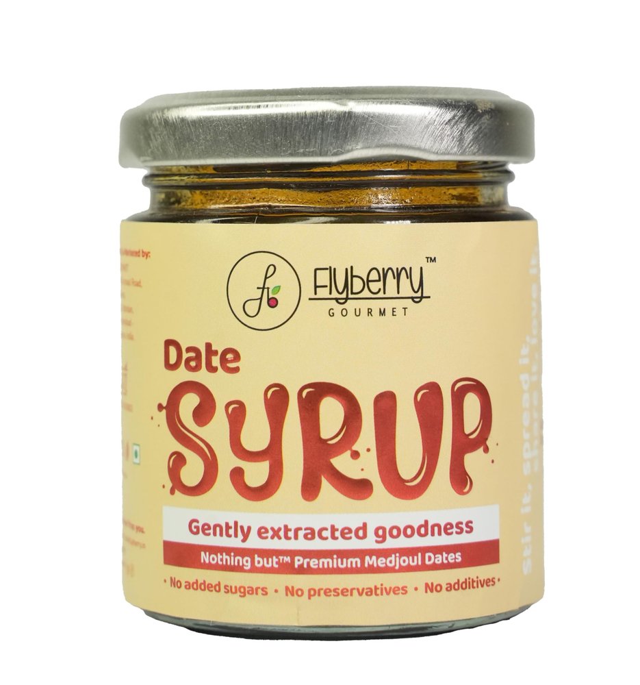 Flyberry Gourmet Medjoul Date Syrup | Low GI | Sugarfree | 100% Natural | Alternative to Sugar, Honey, Jaggery | 100 g