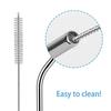 BRIKSHI Reusable Stainless Steel Metal Straws - Pack of 4 (Straight & Bent) with 1 Brush view 3
