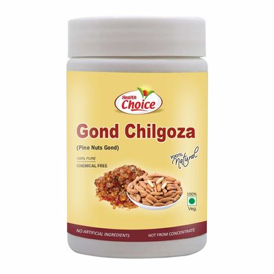 HEALTHCHOICE Gond Chilgoza|A Natural Raw Herbs, With The Goodness Of Chilgoze/Chilgoja|Made With Dry Fruit (Pine Nuts) Botanical Gum - 120G (Pack Of 1)|(Pine Nut Gum)