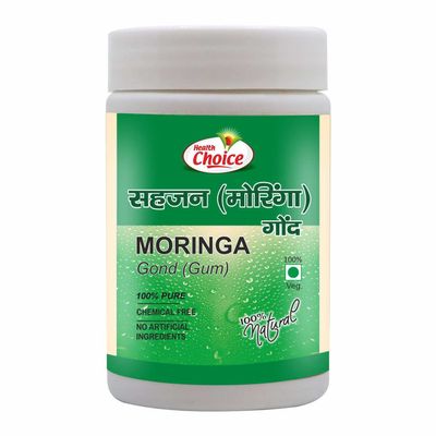 Health Choice Gond Moringa Safed Moringa | Lab Tested | Helpful for Digestion, gastric problem, liver, skin and hair problems - (120g- Pack of 1)