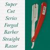 Fortive Gentleman Stainless Steel Barber Straight Edge Barber Razor Folding Shaving Shaver for Men (Free 5 Blades) (Red) view 2