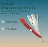 Fortive Gentleman Stainless Steel Barber Straight Edge Barber Razor Folding Shaving Shaver for Men (Free 5 Blades) (Red) view 4