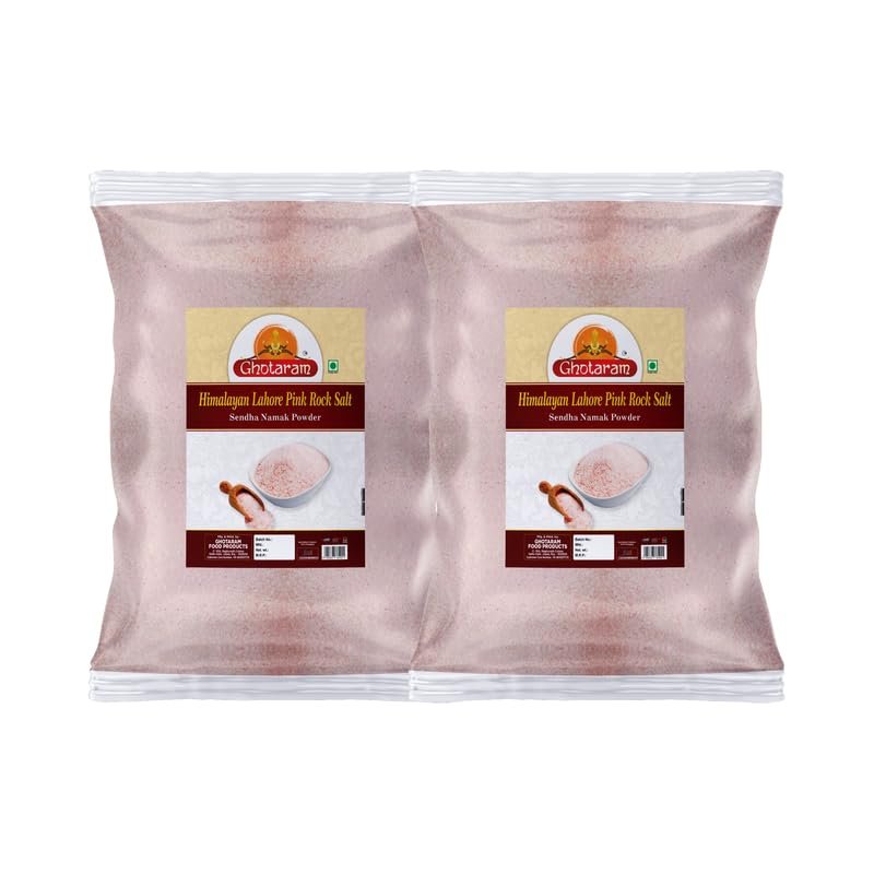 Ghotaram Salt Natural Saindhava Lavana Crystal Rock Salt Powder | Rock Salt | Premium Sendha Namak | with Natural Trace Minerals | Fast Navratri Upwaas Vrat Ekadashi Salt-400GM*2Pack
