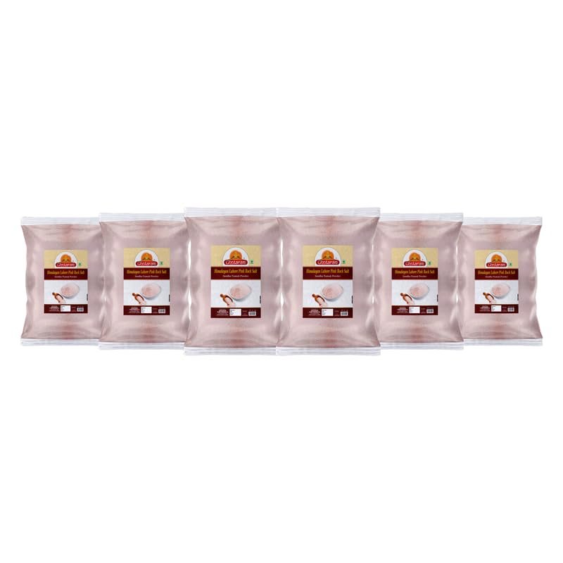 Ghotaram Salt Natural Saindhava Lavana Crystal Rock Salt Powder | Rock Salt | Premium Sendha Namak | with Natural Trace Minerals | Fast Navratri Upwaas Vrat Ekadashi Salt-400GM*6Pack