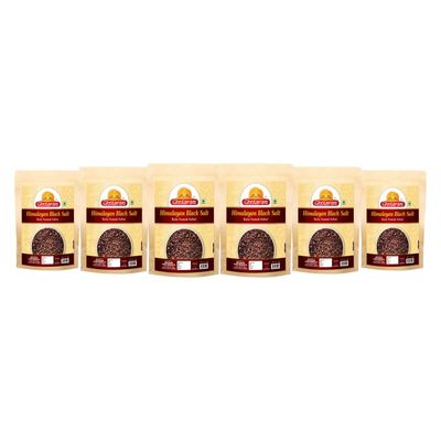 Ghotaram Mineral Rich Black Salt | Exotic Kala Namak | Whole Natural Black Salt | Sabut Kala Namak | Crystal Kala Namak Chunks Kala Loon Chunks-400GM*6Pack
