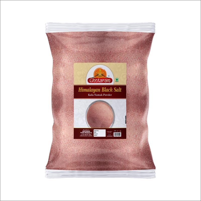 Ghotaram Kala Loon Powder Black Salt Powder/Kala Namak An Essential and Flavorful Salt for Your Cooking Needs/Sulemani Kala Namak Powder Rich in Minerals, Vitamins | Sanchal Loon-1900GM*1Pack