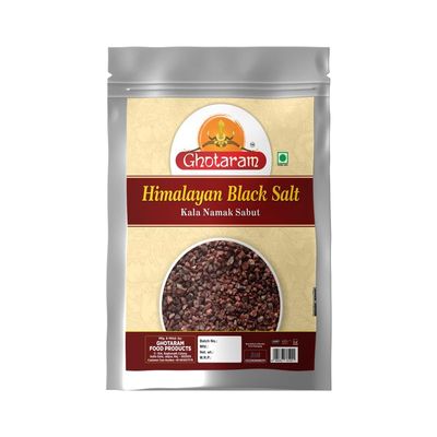 Ghotaram Grinder Perfect Black Salt | Black Salt Whole | Sabut Kala Namak | Crystal Black Salt Kala Loon Chunks | Saboot Sabut Kala Namak Khada Namak-400GM*1Pack