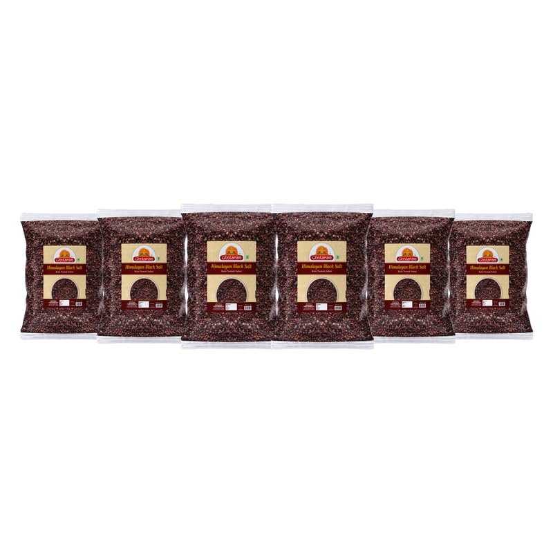 Ghotaram Feng Shui Arabian Black Sea Salt Crystals,Unrefined|Non-iodised|Impurity Free|Optically Sorted|Natural Black Salt|Use for Pickling, Scrubs, Herbal infusions-400GM*6Pack