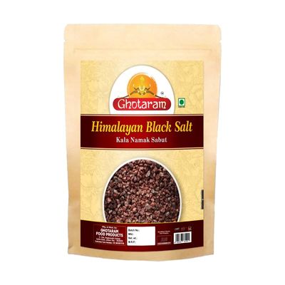 Ghotaram Whole Black Salt Crystals Pure Himalayan Black Salt | Black Salt Whole/Kala Namak | Himalayan Black Rock Salt (Crystal) Impurity Free | Rich in Natural Minerals- 400GM*1Pack
