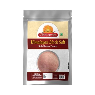 Ghotaram Black Salt/Kala Namak Powder with 84 Trace Minerals | Pure Himalayan Black Rock Salt Cooking Salt for A Healthy Life | Kiln Fired Pinkish Grey Black Salt Powder Kala Namak-1900GM*1Pack