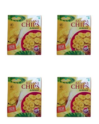 FARMWICK's Natural Kerala Banana Chips - Delicious Snacks - 500 Gm (Pack of 5)