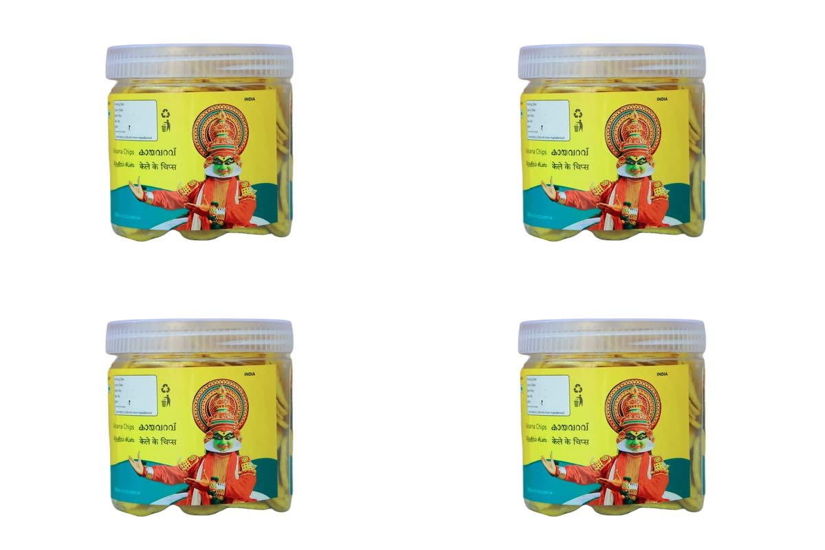 FARMWICK's Natural Kerala Banana Chips - Delicious Snacks - 150 Gm (Pack of 4)