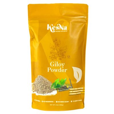 KesNa Giloy Powder | Guduchi | Tinospora cordifolia | Gulvel Stem Powder | Ayurvedic Supplements | 100% Natural Giloy | Immune Support | 100 Grams | No Chemical or Preservative