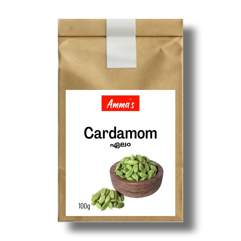 AMMA'S - Kerala Green Cardamom (Elaichi) 8MM I Handpicked from Kerala's Plantations | Pack of 100g