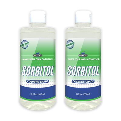 MYOC Sorbitol liquid cosmetic grade raw material for Soap Making, Thickener, Liquid Sweetener, Sorbitol Liquid for Skincare products - 550 ML(Pack of 2)