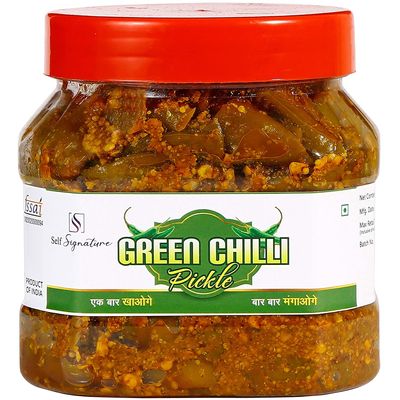 Self Signature Organics Green Chilli | 100% Fresh Green Chilli with Homemade Taste & Pure Natural Healthy (400 Gram)