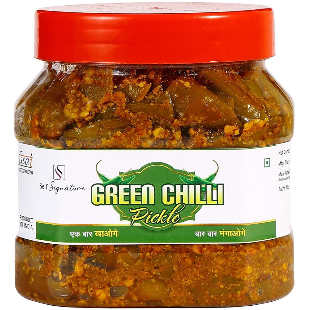 Self Signature Organics Green Chilli | 100% Fresh Green Chilli with Homemade Taste & Pure Natural Healthy (400 Gram)