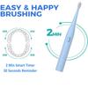 US1984 Sonic Electric Toothbrush for Kids Adults with 5 Modes, 4 Brush Heads & Rechargeable Battery Last upto 30 Days, Ultra Soft Nylon Bristles, IPX7, Electric Power Tooth brush (Light Blue) view 3