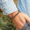7VENS Original Pyrites Crystal Bracelet with Lab Certificate for Men and Women - Natural Energised Stone Pyrites Bracelet for Healing, Willpower, Money, Protection, Wealth and Business - 8MM Bead , Shiny Grey view 2