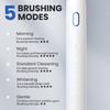 US1984 Sonic Electric Toothbrush for Kids Adults with 5 Modes, 4 Brush Heads & Rechargeable Battery Last up to 30 Days, Ultra Soft Nylon Bristles, IPX7 Waterproof, Electric Power Tooth brush (White) view 2
