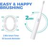 US1984 Sonic Electric Toothbrush for Kids Adults with 5 Modes, 4 Brush Heads & Rechargeable Battery Last up to 30 Days, Ultra Soft Nylon Bristles, IPX7 Waterproof, Electric Power Tooth brush (White) view 3
