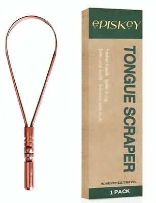 Episkey Copper Single Handle Tongue Cleaner | Larger Surface Coverage for Fresh Breath and Total Oral Hygiene (Pack of 1)