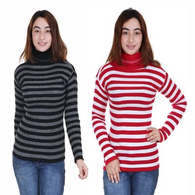 100 Luck Women Wollen high Neck Sweater