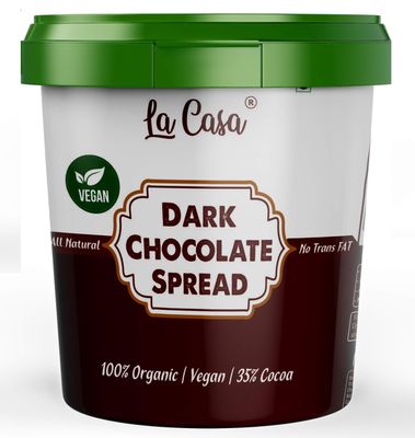 La Casa Dark Belgian Chocolate Spread (35% Cocoa) | Vegan & Natural | Chocolate Ganache | 1 kg |
