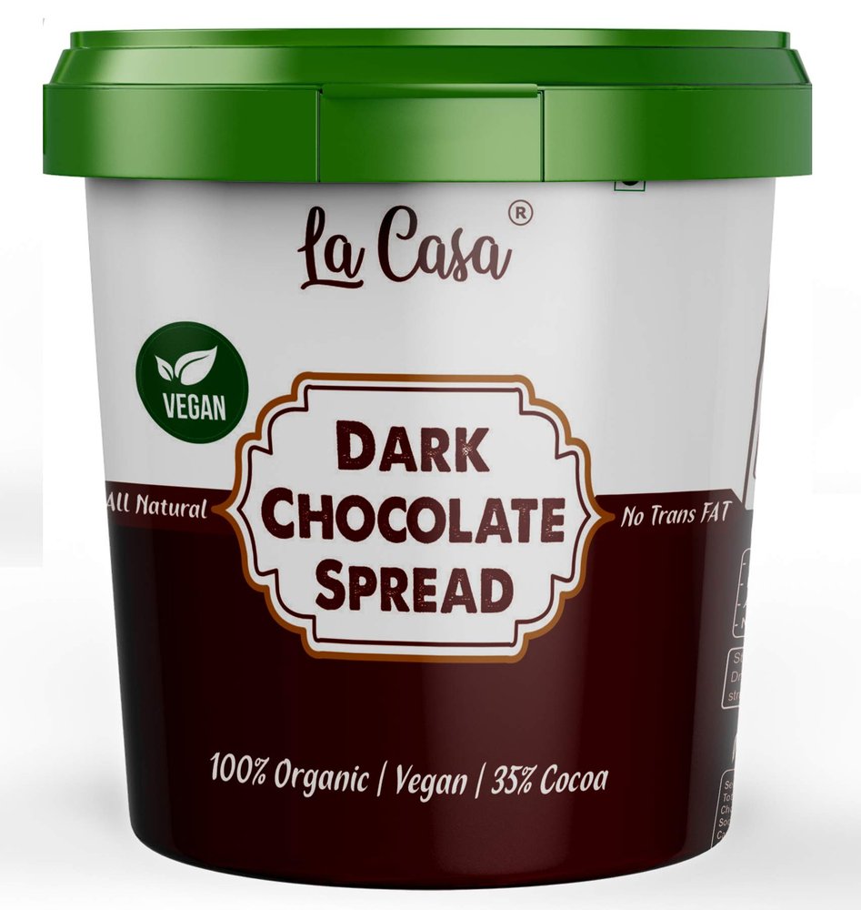 La Casa Dark Belgian Chocolate Spread (35% Cocoa) | Vegan & Natural | Chocolate Ganache | 1 kg |