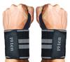 19.ten Unisex Cotton and Rubber Threads Sree Gloves for Gym Workout Weightlifting Competition Reduces Risk of Injuries Sprain 75 mm Wide Wrist Wrap Support (20 Inches Pair, Grey Line) view 2