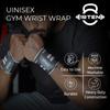 19.ten Unisex Cotton and Rubber Threads Sree Gloves for Gym Workout Weightlifting Competition Reduces Risk of Injuries Sprain 75 mm Wide Wrist Wrap Support (20 Inches Pair, Grey Line) view 3