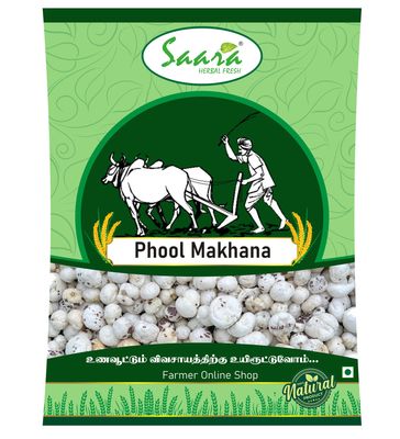 Saara HERBAL FRESH Fox Nuts (Phool Makhana)  100 g | Natural, Gluten-Free Snack