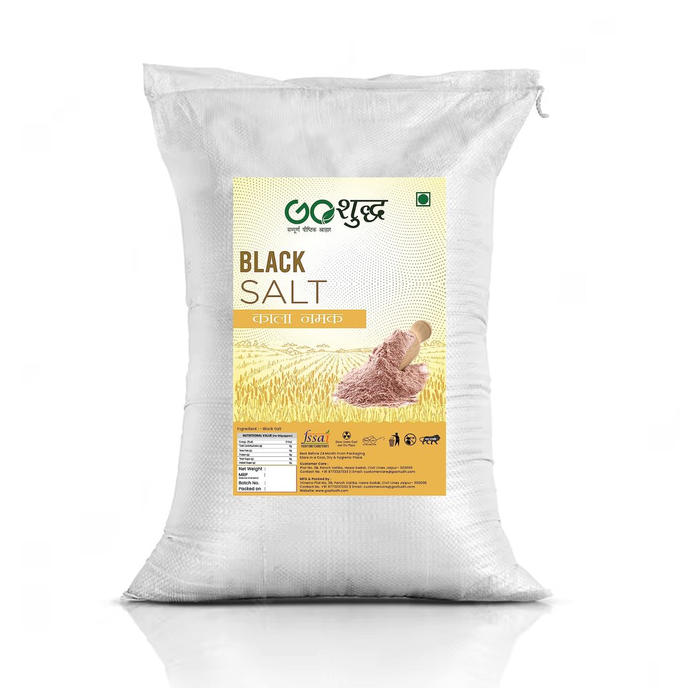 Goshudh Black Salt (Kala Namak) (2Kg, Black Salt (Kala Namak))