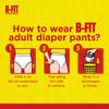 B-FIT Adult Diapers Pant Style | 30 Count (Medium) | Waist 25-48 inch; 63.5-122 cm with Wetness Indicator | Unisex | Leakproof and Elastic Waist view 4