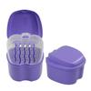 Dentosmile Denture Box in Violet Color - Dental Orthodontic Retainer Case | Teeth Storage Box, Denture Storage Case Fake Tooth Holder with Strainer (2) view 1