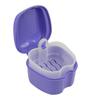 Dentosmile Denture Box in Violet Color - Dental Orthodontic Retainer Case | Teeth Storage Box, Denture Storage Case Fake Tooth Holder with Strainer (1) view 1
