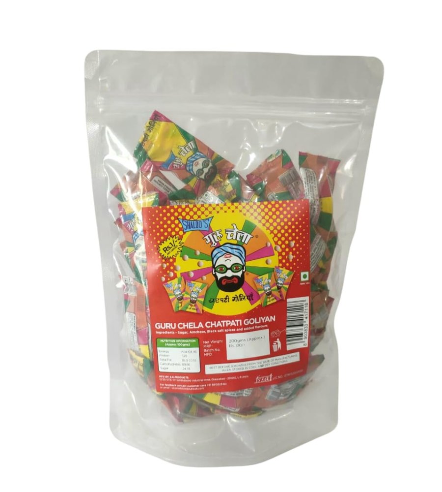 Guru Chela Chatpati Pepper Goliyan Pack Of 2(80X2), 200 Grams