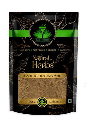 SAI HERBS Dandelion Roots Powder - Dandelion Root Tea - Taraxacum Officinales Powder - Boosts Energy and Immunity - Anti-inflammatory - Luxury Tea Powder - Pure & Natural (50 Grams)