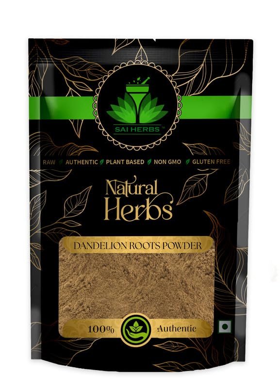 SAI HERBS Dandelion Roots Powder - Dandelion Root Tea - Taraxacum Officinales Powder - Boosts Energy and Immunity - Anti-inflammatory - Luxury Tea Powder - Pure & Natural (50 Grams)