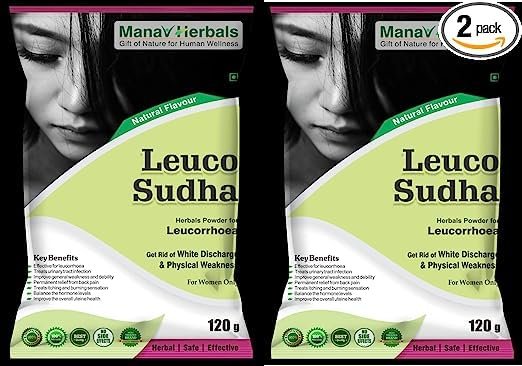 Manav Herbals Leuco shudha For Healthy White Discharge| Reduces Itching, Burning, Odour vegina | Women Health Wellness Supplements (Pack of 2)