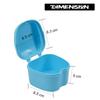 Dentosmile Denture Boxes, Retainer Box Orthodontic Mouth Guard Dental Storage Container/Teeth Storage Box in Light Blue Color (1) view 4