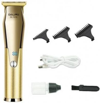 DINGNAI Electric Rechargeable Hair and Beard Trimmer for Men- 60 min Runtime, 4 Length Settings (Blue, Black)