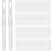 Patelai 100 Pieces Braces Brush for Cleaner Interdental Brush Toothpick Dental Tooth Flossing Head Oral Dental Hygiene Flosser Toothpick Cleaners Tooth Cleaning Tool (White) view 1
