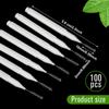 Patelai 100 Pieces Braces Brush for Cleaner Interdental Brush Toothpick Dental Tooth Flossing Head Oral Dental Hygiene Flosser Toothpick Cleaners Tooth Cleaning Tool (White) view 2