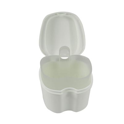 Dentosmile Denture Box in White Color - Dental Orthodontic Retainer Case | Teeth Storage Box, Denture Storage Case Fake Tooth Holder with Strainer (1)