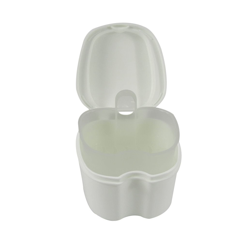 Dentosmile Denture Box in White Color - Dental Orthodontic Retainer Case | Teeth Storage Box, Denture Storage Case Fake Tooth Holder with Strainer (1)